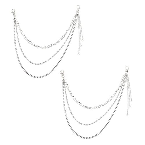 Homoyoyo 1 Satz Teiliges Retro Hüftkette Für Herren Jeans Hosekette Punk Accessoire Für Freizeit Partys Langlebige Cool 2 Stück von Homoyoyo