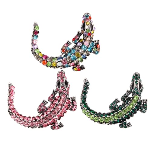 Homoyoyo 3 Stück Legierungsbrosche mit Strass Kreative Form Brustnadel Langlebig und Stilvoll für Kleidung und Accessoires Vielseitig Tragbar von Homoyoyo