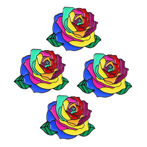 Homoyoyo 1 Satz Teiliges Rosenbroschen Kreative Broschen Legierung Für Kleidung Taschen Langlebiges Leichtes Design Für Verschiedene Anlässe Outfits 4 Stück von Homoyoyo
