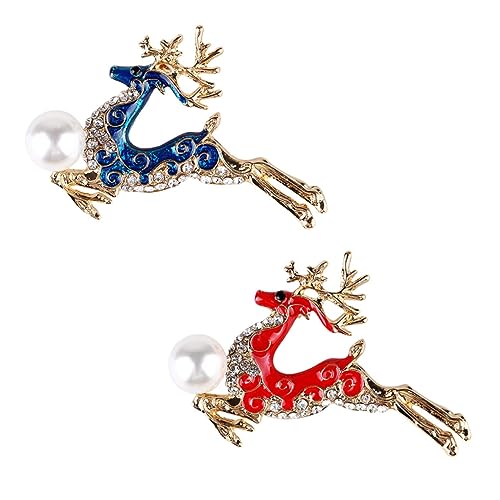 Homoyoyo 1 Satz Tierbrosche Im Reh Design Kreative Brosche Legierung Für Damen Modisches Schmuckaccessoire Für Frauen Alltagsoutfits Besondere Anlässe Rot 2 Stück von Homoyoyo