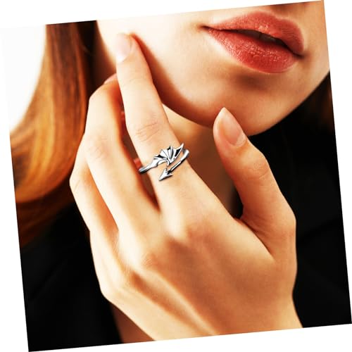 Homoyoyo 1 Satz Verstellbare Partner Ringe Aus Legierung Statement Versprechen Ringe in Silber Und Schwarz Einzigartiges Design Für Damen Und Herren Stilvolle Pflegeleichte Als 2 Stück von Homoyoyo