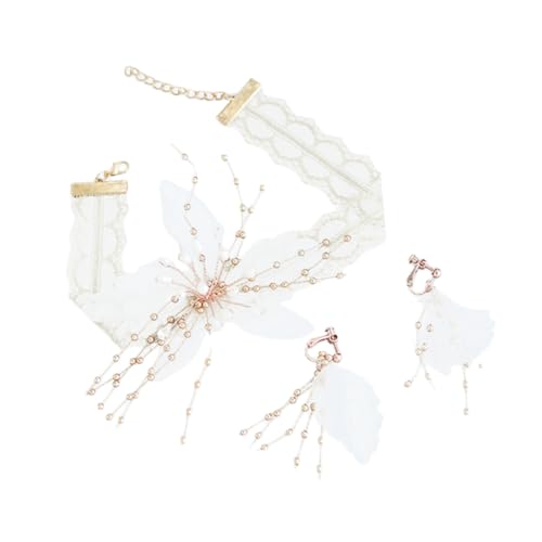 Homoyoyo 1 Set Blumen Halsketten Ohrring Set Choker Halsketten Für Damen Ohrschmuck Modischer Ohrring Schmuck Ohrringe Für Mädchen Hängeohrringe Für Damen Perlen Hänger Weiß Homoyoyo 1 Set Blumen Halsketten Ohrring Set Choker Halsketten Für Damen Ohrschmuck Modischer Ohrring Schmuck Ohrringe Für Mädchen Hängeohrringe Für Damen Perlen Hänger Weiß von Homoyoyo