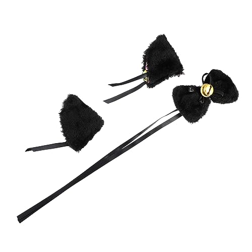 Homoyoyo 1 Set Party Zubehör Halskette Mit Schleife Und Katzenohren Haarspangen Halsband Mit Glöckchen Katzenohren Haarspangen Halskette Und Haarnadeln Katzenohr Haarschmuck von Homoyoyo