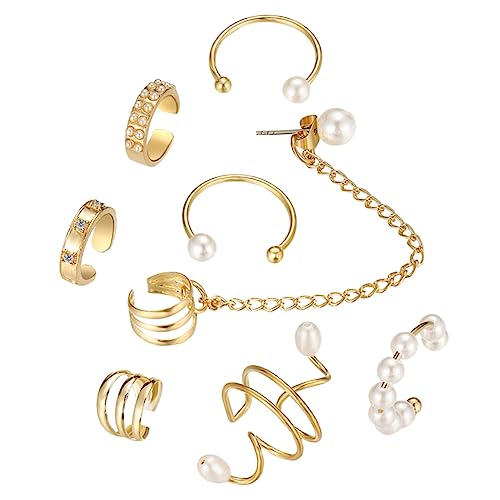 Homoyoyo 1 Set Perlen Ohrschmuck Perlen Creolen Nicht Piercing Ohrhaken Nicht Piercing Ohrclip Perlen Ohrhaken Ohrclips Nicht Piercing Ohrmanschette Perlen Ohrmanschette Goldene Legierung Homoyoyo 1 Set Perlen Ohrschmuck Perlen Creolen Nicht Piercing Ohrhaken Nicht Piercing Ohrclip Perlen Ohrhaken Ohrclips Nicht Piercing Ohrmanschette Perlen Ohrmanschette Goldene Legierung von Homoyoyo