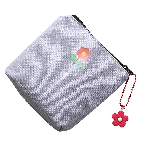 Homoyoyo 1 Stück Aufbewahrungstasche Geldbörse aufbewahrungssack Cosmetic Bag reissverschlusstasche Halter Polstertasche portmonee Herren kreative Tasche Münzbeutel aus Segeltuch Violett von Homoyoyo