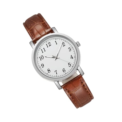 Homoyoyo 1 Stück Damen Uhr im Minimalistischen Design mit Lederarmband Analoge Quarzuhr für Freizeit für Studentinnen Modebewusste Frauen Präzise Zeitmessung Komfortabel Langlebig von Homoyoyo