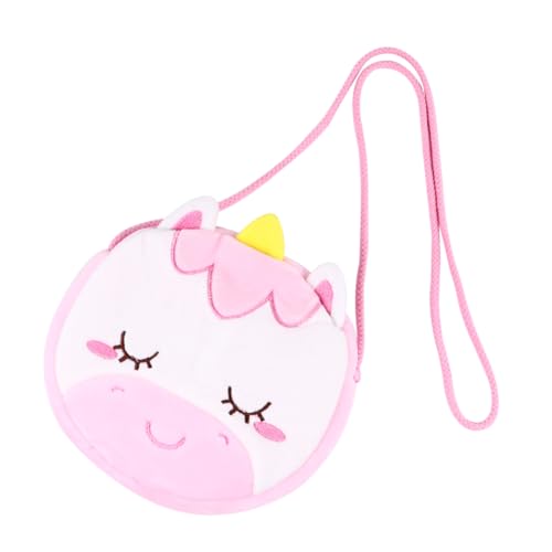 Homoyoyo Einhorn Umhängetasche Kinder Cartoon Tasche mit Reißverschluss Tragbare Straddle Tasche für Mädchen Einhorn Mottoparty Zubehör Bezaubernde Kleiner Handtasche von Homoyoyo