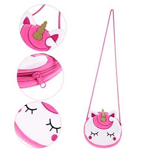Homoyoyo Einzelne Schultertasche Süße Einhorn Umhängetasche Für Junge Mädchen Tragbare Wechselgeldtasche Witziges Partyzubehör in Weinrot von Homoyoyo