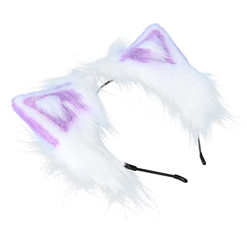 Homoyoyo Fuchsohrförmiges Faltbares Stirnband Pelziges Haaraccessoire für Festivals Cosplay Partys Dekoratives Haarband für Damen von Homoyoyo