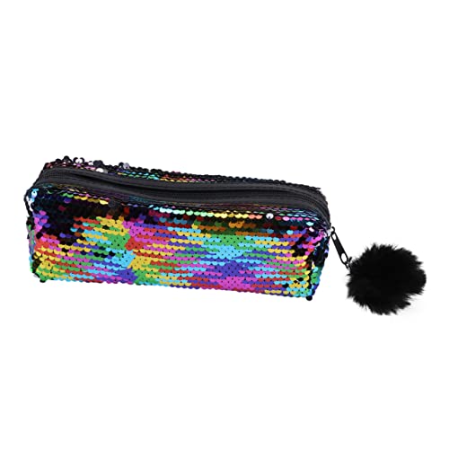 Homoyoyo 1 Stück Federmäppchen Aus Pailletten Federmäppchen Mit Pailletten Glitzer Bleistiftbeutel Nettes Bleistiftkoffer Kosmetiktasche Paillettenstiftbeutel Klein Polyester Colorful von Homoyoyo