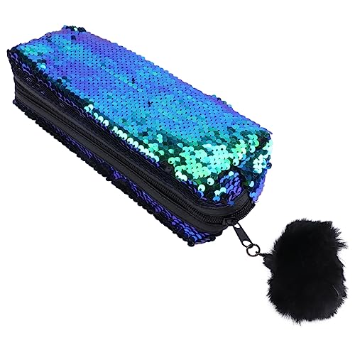 Homoyoyo 1 Stück Federmäppchen aus Pailletten Fall Federmäppchen groß Mädchen Schreibwarentasche Geldbörse Kosmetiktasche Paillettenbeutel Federmäppchen im Meerjungfrau-Stil Polyester von Homoyoyo