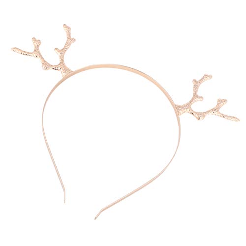 Homoyoyo 1 Stück Festliches Haarband mit Geweih Design Metalllegierung Haarreif als Weihnachts Party Zubehör für Mädchen und Erwachsene für Kostümpartys und Fotorequisiten von Homoyoyo