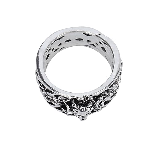 Homoyoyo 1 Stück Fuchs-Vintage- Ringe männliche Ringe Füchse Modellierring Fingerring- Füchse gemusterter modischer Mann Fingerschmuck Legierung (Eisen) Silber von Homoyoyo