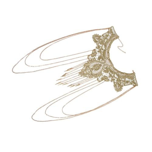 Homoyoyo 1 Stück Goldene Lace Body Kette mit Mehrschichtigen Quasten für Damen Eleganter Schmuck für Partys Festivals Besondere Anlässe von Homoyoyo