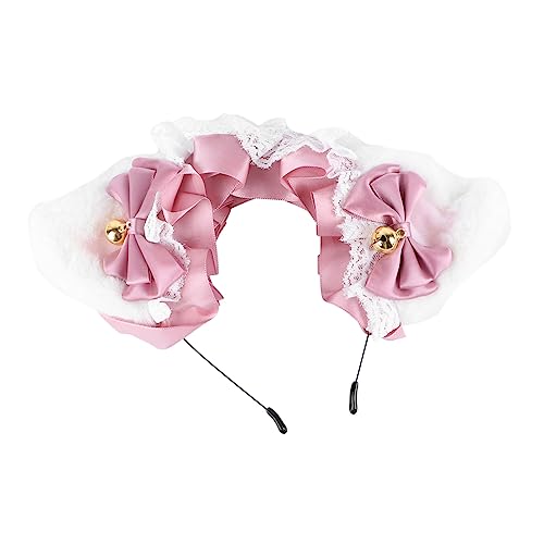 Homoyoyo 1 Stück Haarband für Lolita Haarreif mit Rüschen Satin Band Cosplay Kopfbedeckung für Partys Besondere Anlässe Süßes Haarschmuck Accessoire von Homoyoyo