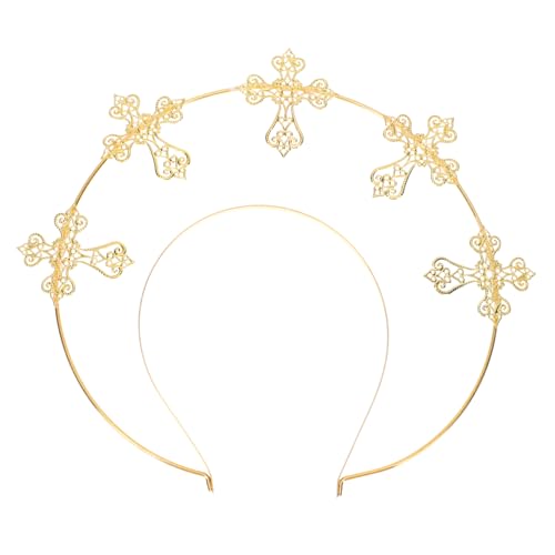 Homoyoyo 1 Stück Halo-stirnband Unserer Lieben Frau Stern Stirnband Männer Astronaut Gala Menschlich Kostüm Zubehör Kopfbedeckungen Hirsch Krone Kopfschmuck Henne Gewöhnliches Metall Golden von Homoyoyo
