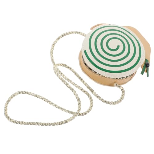 Homoyoyo 1 Stück Kleines Cartoon Umhängetasche Mini Geldbörse PU Material mit Reißverschluss für Kleinkinder zur Aufbewahrung von Münzen Schlüsseln Süßigkeiten Süßes Schnecken Design von Homoyoyo