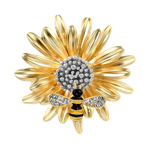 Homoyoyo 1 Stück Kreative Daisy Biene Brosche Einfaches Corsage Zubehör Kleidung Anzüge Kleider Schals für Partys Jubiläen Besondere Anlässe von Homoyoyo