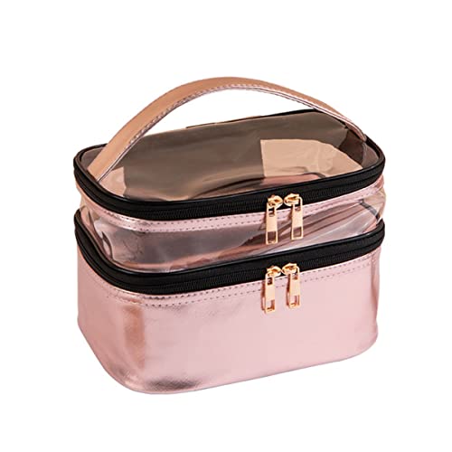 Homoyoyo 1 Stück Multifunktionale Toiletten Organisations Tasche Transparentes Kosmetik für Reisen und Camping Wasserabweisend und Leicht für Damen Metallisch von Homoyoyo