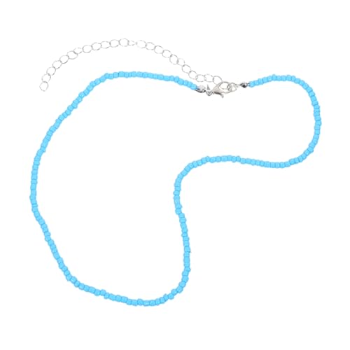 Homoyoyo Kette Aus Reisperlen Für Damen Einfache Blaue Perlen-halskette Individuell Gestalteter Modeschmuck Für Frauen Und Mädchen Lässiges Design Für Täglichen Gebrauch Und Besondere von Homoyoyo