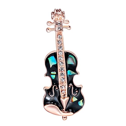 Homoyoyo Violine Anstecknadel Emaille Brosche Pin Geigenform Revers Pin Tasche Pullover Kleid Anzug Hemd Mütze Schal Tuch Zubehör Hochzeit Weihnachten Geburtstag Jubiläum Partys von Homoyoyo