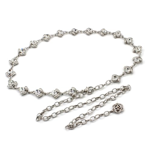 Homoyoyo Taillenkette Für Frauen Aus Hochwertiger Legierung Mit Strass Metallkette Als Kleidergürtel-taillenkette Taillengürtel Für Damen Dekorative Körperkette von Homoyoyo