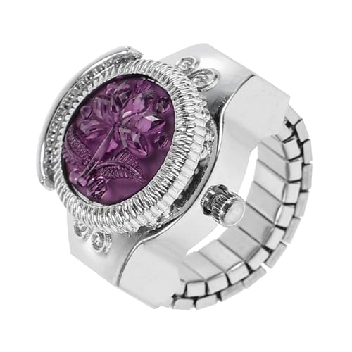 Homoyoyo 1 Stück Ringuhr Damen Golduhr Schicke Uhr Fingeruhr Ring Herrenuhr Schlüsselanhänger Uhr Für Ring Armband Handkette Zierliche Golduhr Pixeluhr Karabiner Zinklegierung von Homoyoyo