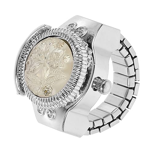 Homoyoyo Damen Ring Uhr Vintage Ring Design Zinklegierung Dekorative Fingeruhr Damenuhr für Alltag und Festlichkeiten von Homoyoyo