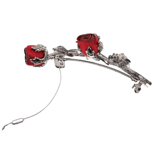 Homoyoyo Rosen Haarnadel Retro Blumen Haarschmuck Für Damen Hochzeits Haarklammer Federdesign Für Freizeit Und Partys Langlebig Und Elegant von Homoyoyo