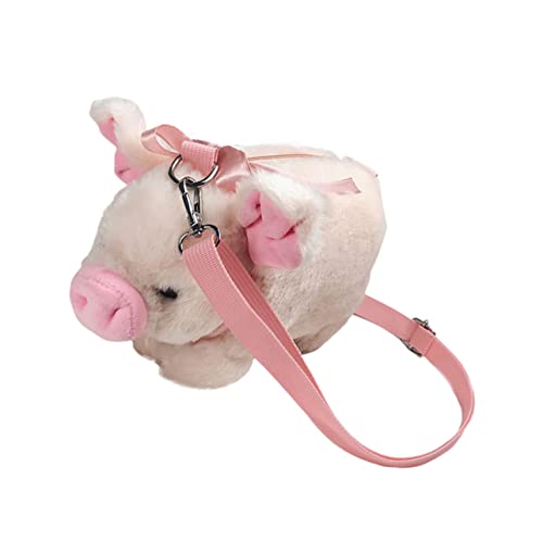 Homoyoyo 1 Stück Schüler Umhängetasche Plüschtier Umhängetasche süßer Zeichentrickfilm für Damen Schulter aufbewahrungssack Storage Pockets Single-Umhängetasche Sundies Storage Beutel Rosa von Homoyoyo