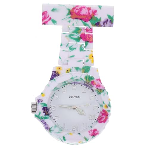 Homoyoyo 1 Stück Schwesterntisch kinderuhren Armbanduhr svhöne bescherung Taschenuhren Uhr mit floralem Revers Krankenschwester Taschenuhr Moderne Taschenuhr Plastik Lavender von Homoyoyo