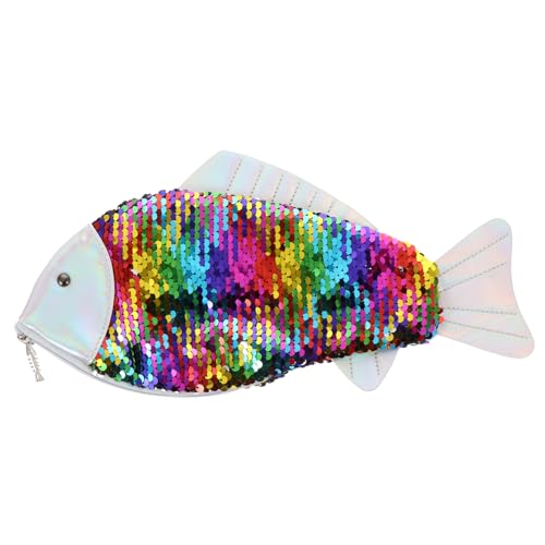 Homoyoyo 1 Stück Stylische Handtasche für Damen Einzigartige Meerjungfrau Münzbrieftasche mit Reißverschluss Pailletten Clutch für Kosmetik Kleingeld Sicher für Festivals von Homoyoyo