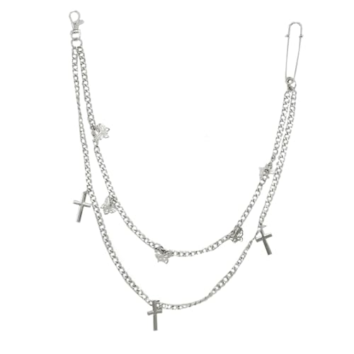 Homoyoyo 1 Stück Taillenkette Metallkette kreuzen Doppelschicht dekorative Hosenkette Damen Stilvoll Jeanskette Hip-Hop-Hose-Kette Punk-Hose-Kette Punk Hosenkette Legierung Homoyoyo 1 Stück Taillenkette Metallkette kreuzen Doppelschicht dekorative Hosenkette Damen Stilvoll Jeanskette Hip-Hop-Hose-Kette Punk-Hose-Kette Punk Hosenkette Legierung von Homoyoyo