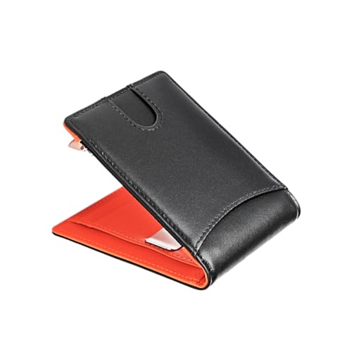 Homoyoyo 1 Stück Ultrathin Echtleder Geldbörse für Herren mit RFID Faltbare Brieftasche mit Münzfach Kartenhalter Praktischer Business Purse für Schule Freizeit von Homoyoyo