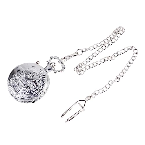 Homoyoyo 1 Stück Vintage Taschenuhr Silber im Design Geschenkidee für Freunde Familie Praktische Dekorative Uhr für Leicht Ablesbar von Homoyoyo