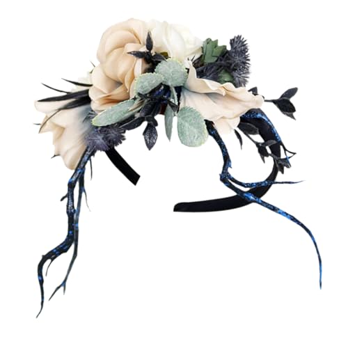 Homoyoyo Weihnachtlicher Haarreif Mit Antlers Und Blumen Lustiges Weihnachts-accessoire Für Dekoration Für Feste Hochzeiten Und Fotoshootings von Homoyoyo