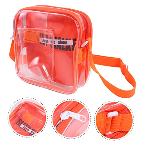 Homoyoyo 1 Stück transparente Geleetasche Bote tragbar Messengerbeutel Jelly -Tasche Handytasche einzelne Umhängetasche transparente Umhängetasche Schultertasche Frau Tasche Nylon Orange von Homoyoyo