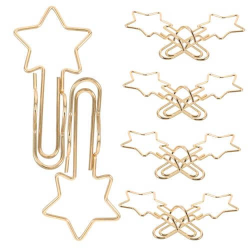 Homoyoyo 10 Lesezeichen-Clips, Niedliche Stifthalter-Clips Aus Metall, Sternförmiger Büroklammer-Organizer Für Büro, Schule Und Klassenzimmer von Homoyoyo