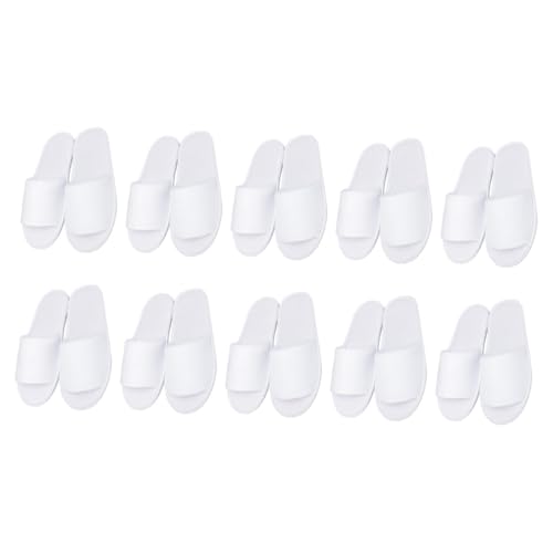 Homoyoyo 10 Paare Einweg Hausschuhe Halboffen Atmungsaktiv Rutschfest Für Hotel Spa Gäste Damen Herren von Homoyoyo