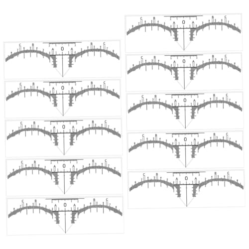 Homoyoyo 10 Stück Einweg Augenbrauen Lineal mit Klarer Skalierung Präzises Augenbrauen-mapping für Damen Selbstklebende Messhilfen für Microblading und Kosmetiktätowierung von Homoyoyo