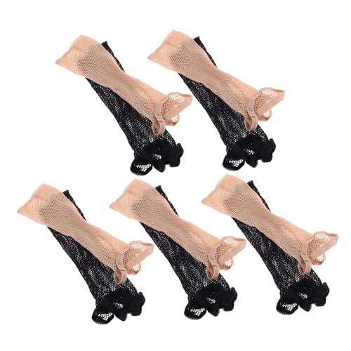 Homoyoyo 10 Stück Elastische Perückenkappe Offen Haarnetz für Damen Verstellbar Verhindert Verrutschen Bequemes Stirnband Atmungsaktiv Geeignet für Verschiedene Kopfgrößen Wig Cap Zubehör von Homoyoyo