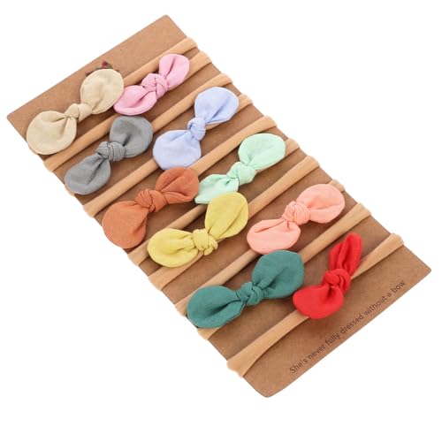 Homoyoyo 10 Stück Haarband aus Elastischem Traceless Flachs Süßes Ohren Design für Mädchen für Hochzeiten Festivals und Fotoshootings von Homoyoyo