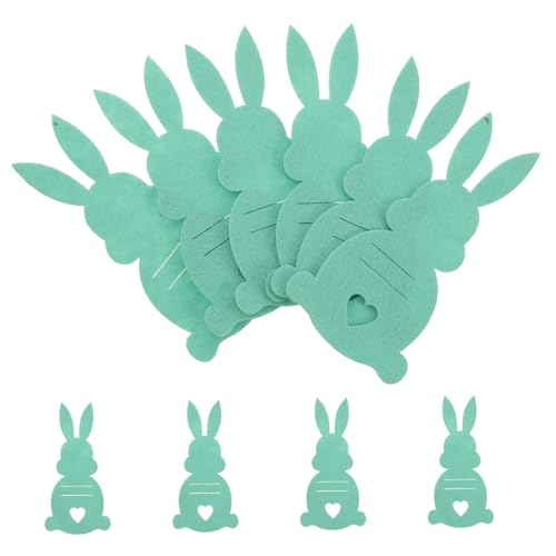 Homoyoyo 10 Stück Hasenwechselhalter Hasen-Utensilienhülle aus Filz Häschen-Besteckhalter-Tasche osterhasen Taschen Hasenbesteckhalter Osterbesteck Osterhasen-Besteckhalter Tuch Light Green von Homoyoyo