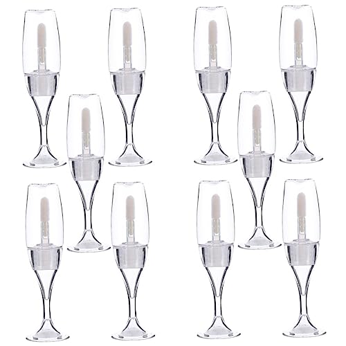 Homoyoyo 10 Stück Leere Lip Gloss Flaschen Mini Weinbecher Förmige Kosmetikbehälter Praktischer Make Up Organizer für Reisen und Unterwegs von Homoyoyo