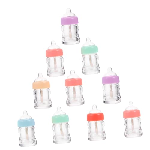 Homoyoyo 10 Stück Leere Lip Gloss Flaschen Tragbare Flüssigkeitsbehälter Transparent mit Bürstenkopf für Reisen und Selbstgemacht Kosmetik von Homoyoyo