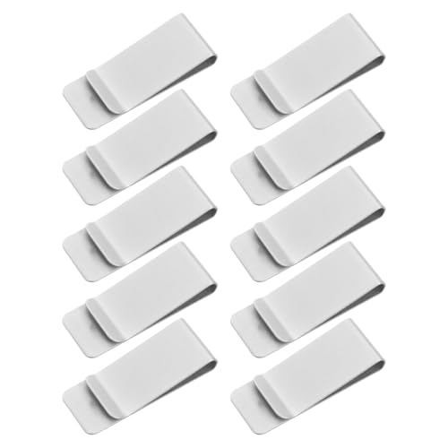 Homoyoyo 10stücke Metall Geldklammern Edelstahlclips Für Bargeld Kartenhalter Stiftclips Moderne Geldklammern Kompakt Und Tragbar Für Damen Und Herren von Homoyoyo