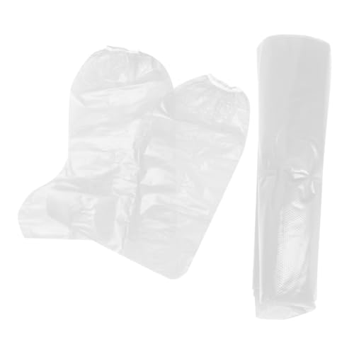 Homoyoyo 10 Stück PE Einweg Schuhüberzieher rutschfest Elastisch Verstärkt Lange Stiefelüberzüge Schutz für Schuhe Zuhause Reise Garten Outdoor Zufällige Farbe Zufällige Farbe von Homoyoyo