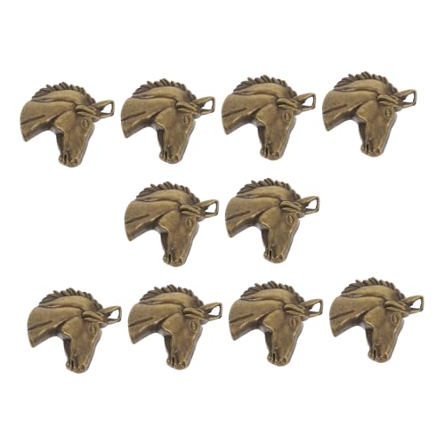 Homoyoyo 10 Stück Pferde Halskettenanhänger – Metall Pferde Design Schmuckanhänger Bastelzubehör Für Reitsportbegeisterte von Homoyoyo