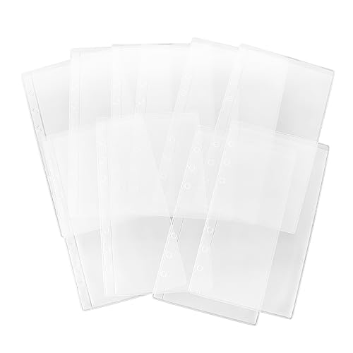 Homoyoyo 10stücke Transparente PVC-Beutel Für Aufbewahrung Mit Seitlichen Löchern Für Clips Fächer Für Karten Und Tickets Langlebiges Material Und Tragbar Einfach Zu Reinigen von Homoyoyo