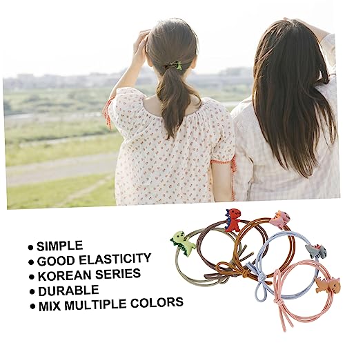 Homoyoyo 10 Stück Teiliges Elastische Haargummis mit Kleinem Dinosaurier Bunte Pferdeschwanzhalter für Mädchen Langlebig Dehnbar und Formstabil Modisches Haaraccessoire für Alltag und von Homoyoyo